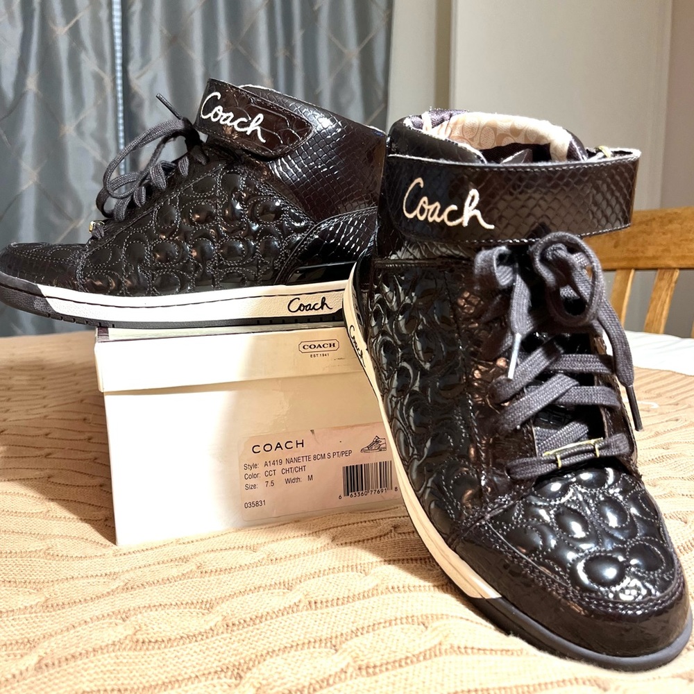 Coach athletic shoes midtop sneakers